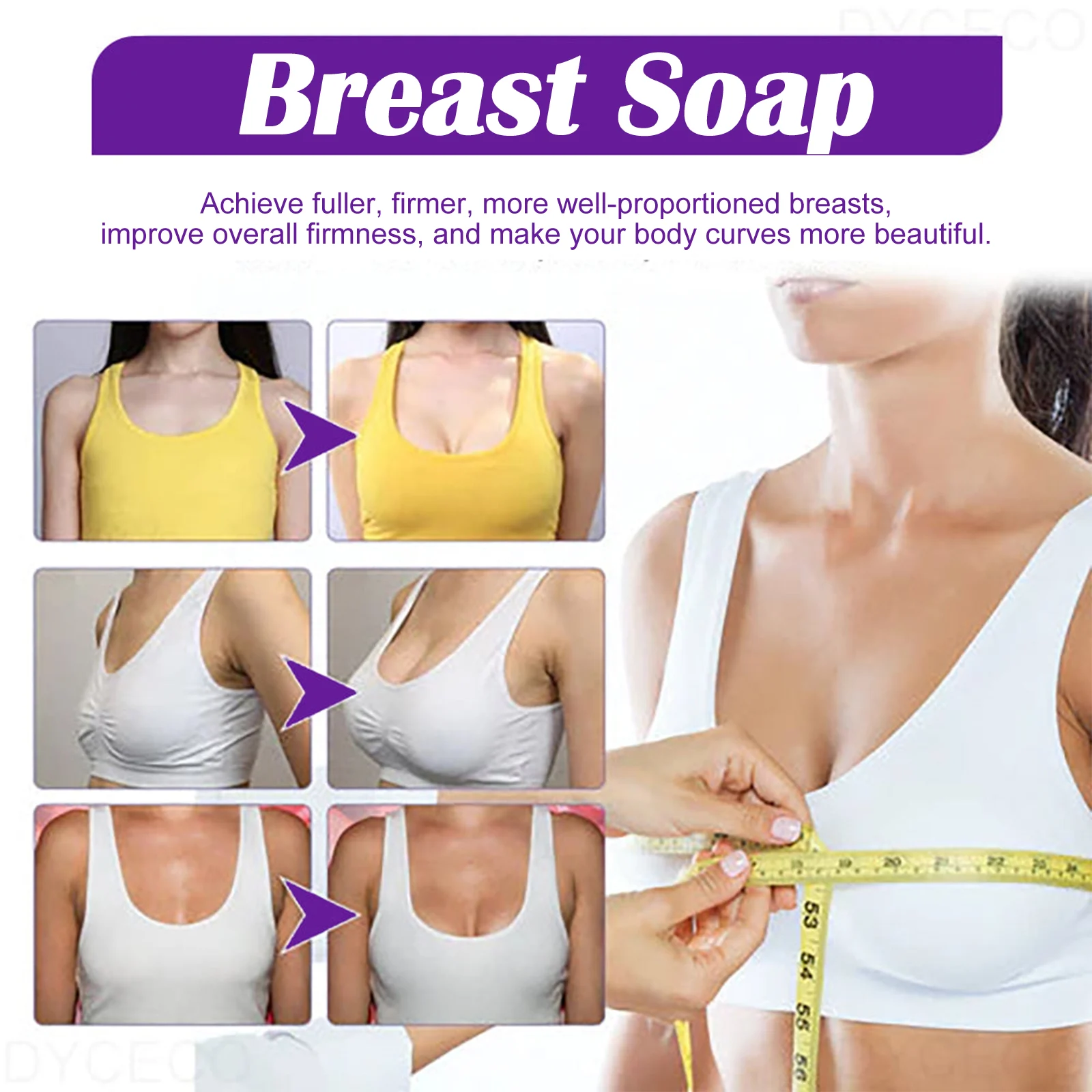 Breast Firming Soap for Fuller Chest Deep Cleanse Moisturize Tighten Skin 100g 9 breast firming soap 100g wes wnwdywa3 desc 9
