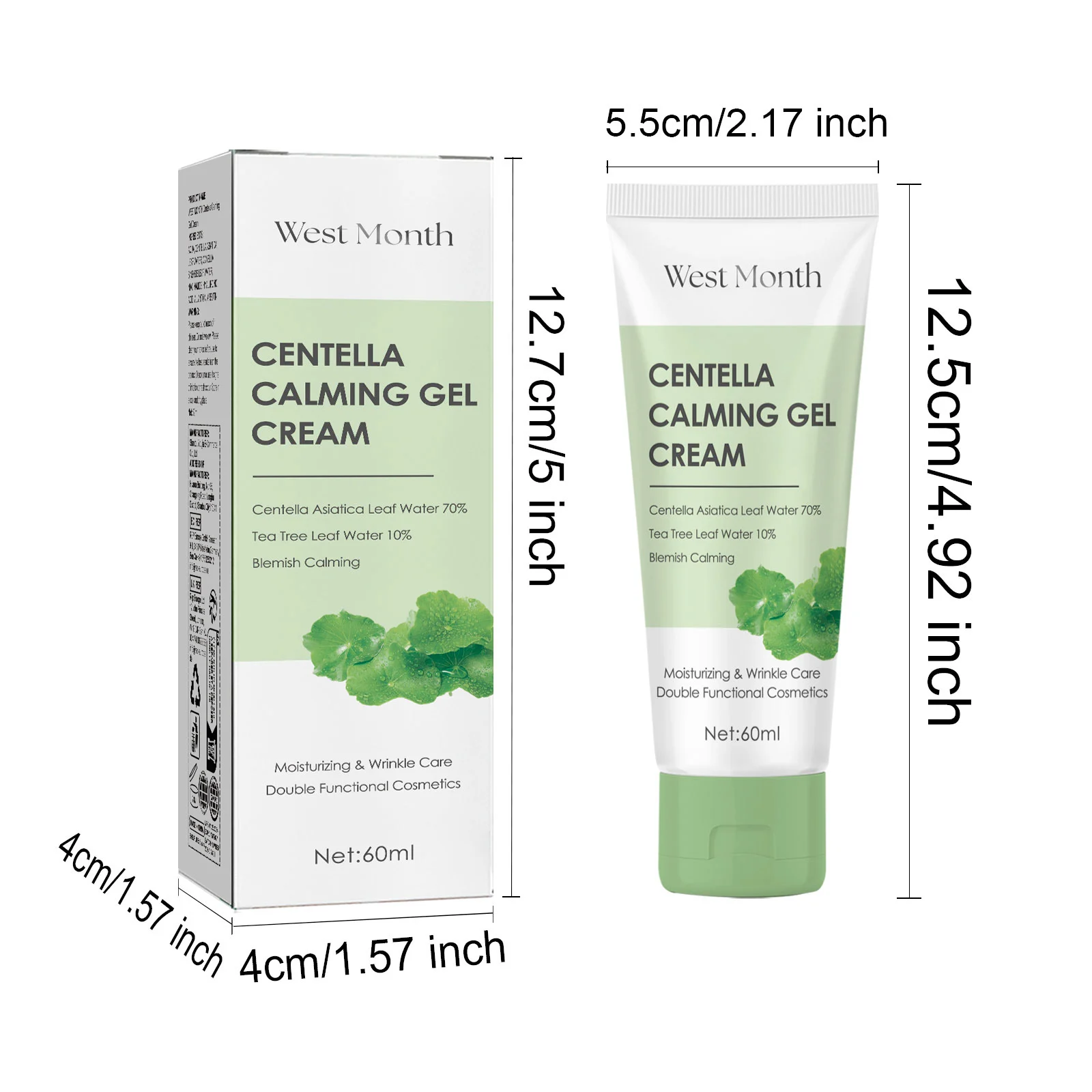 Centella Asiatica Moisturizing Cream 60ml for Brightening, Hydration & Wrinkle Care 1 centella asiatica moisturizing cream 60ml wes z5zg6yf8 desc 1