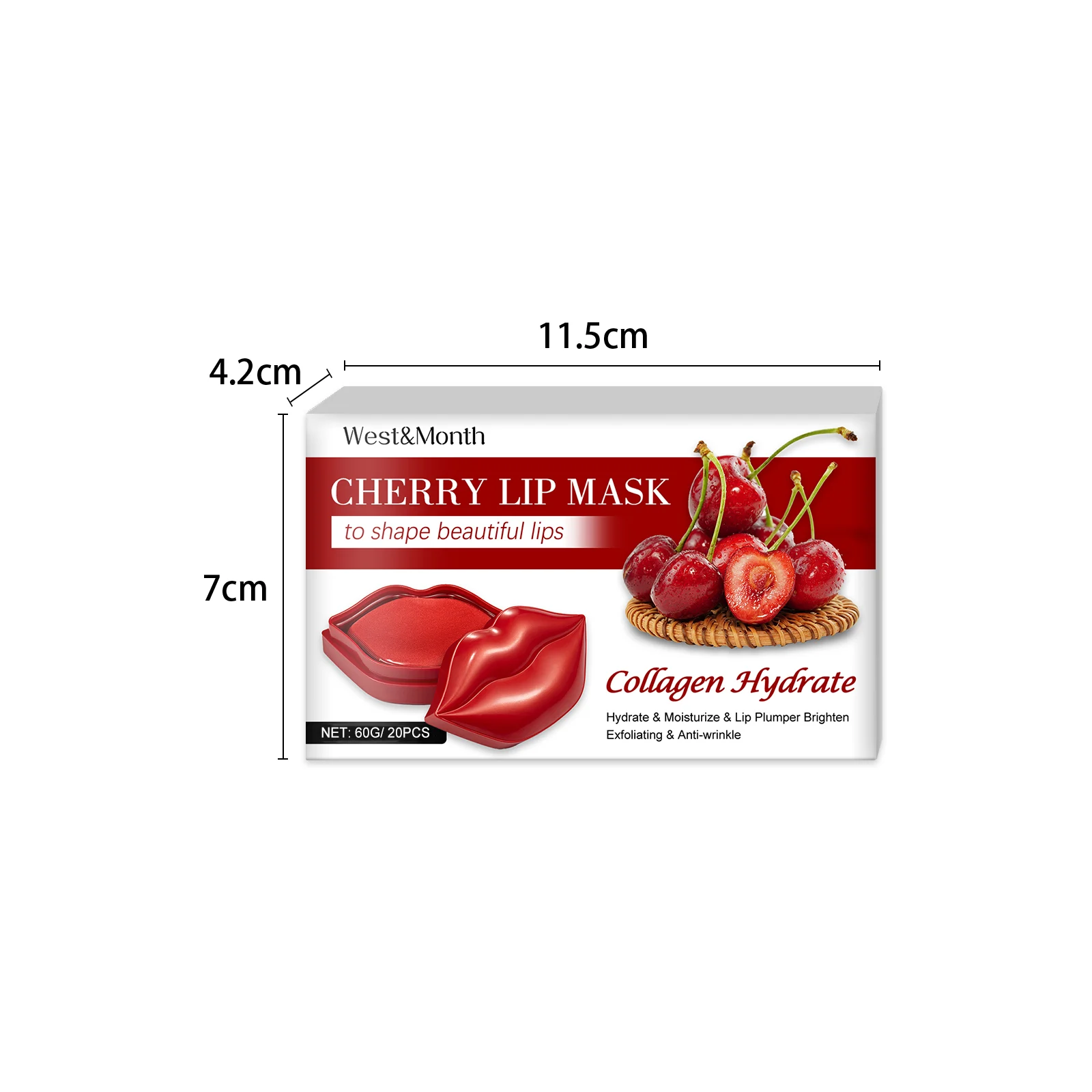 West&Month Cherry Jelly Lip Mask - Hydrating, Exfoliating, Plumping Lip Care Treatment 1 cherry jelly lip mask wes arc345en desc 1