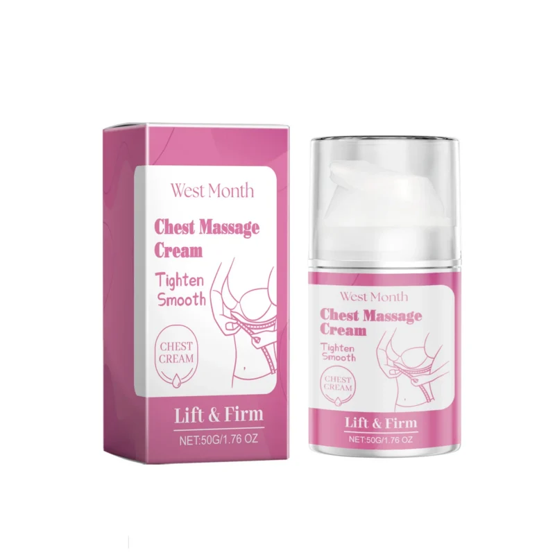 West Month Chest Lift & Firm Massage Cream 50g for Tighter, Smoother, and More Hydrated Skin