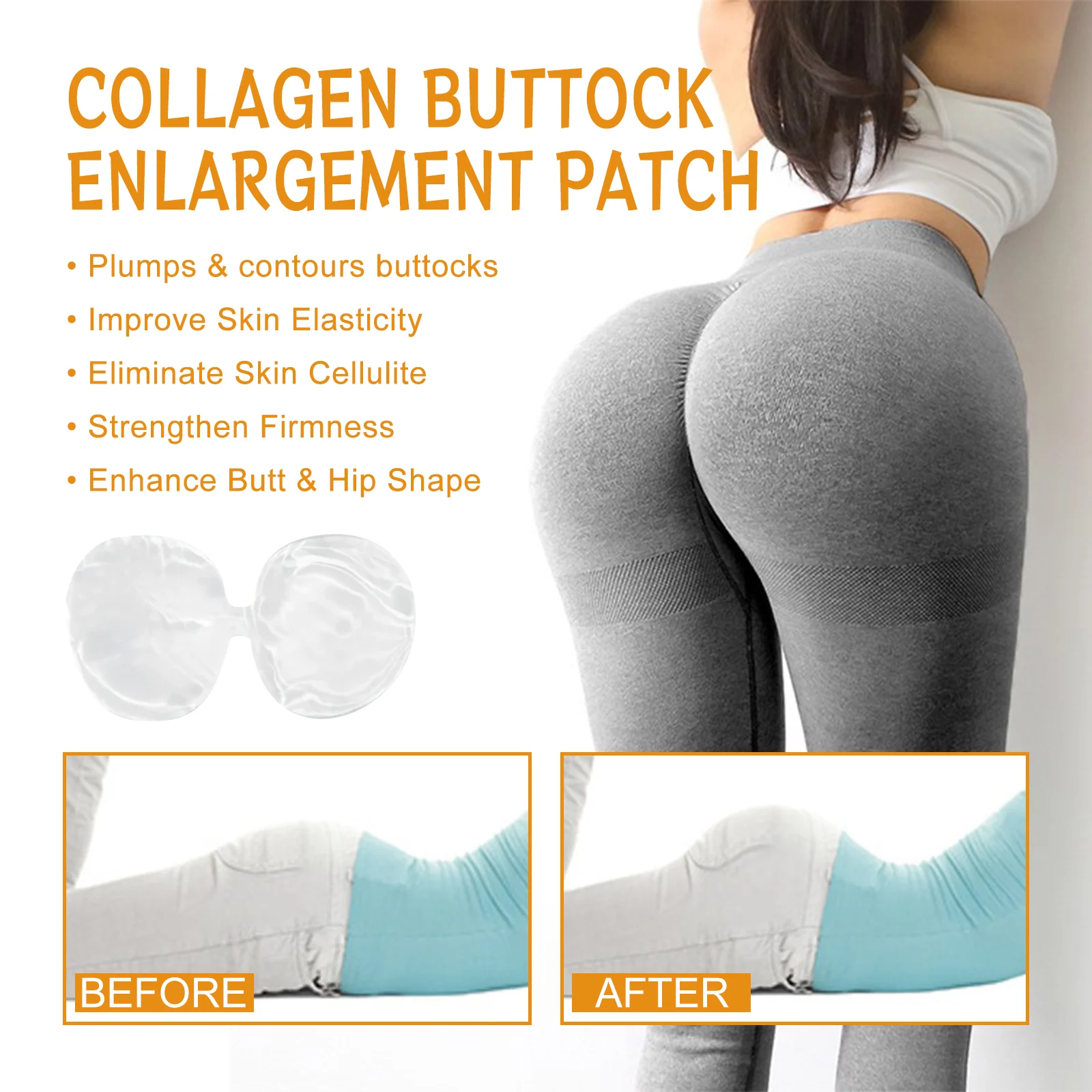 West Month Collagen Buttock Lifting Patches for Firming, Plumping & Shaping 6 collagen buttock lifting patches wes 8phd67y4 desc 6