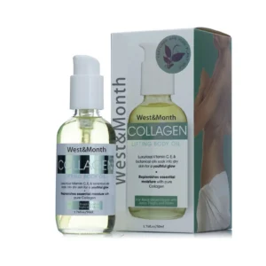 West&Month Collagen Lifting Body Oil for firming and tightening skin on body parts like arms, stomach, and thighs