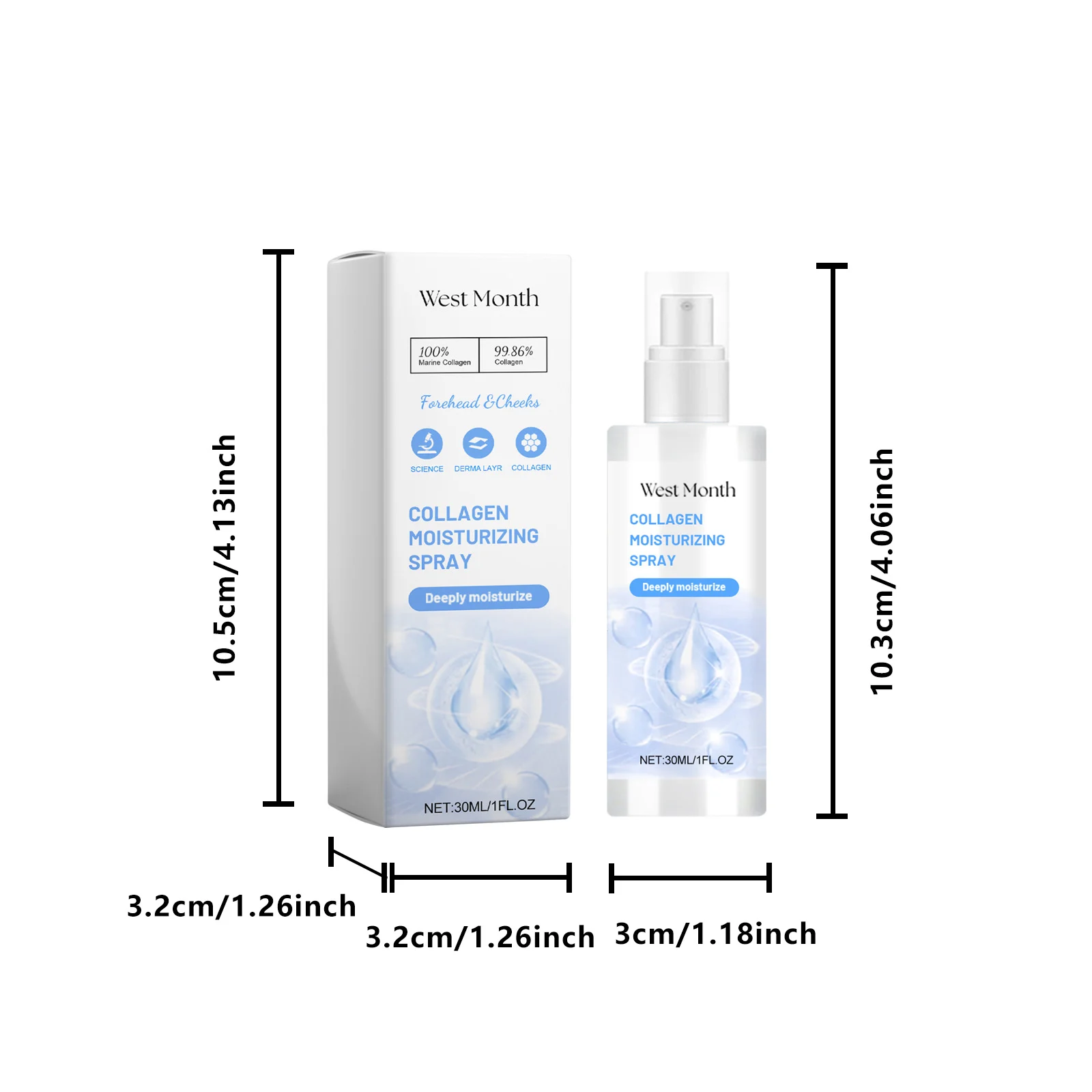 West Month Collagen Spray for Face Moisturizing, Hydration & Anti-Wrinkle 1 collagen moisturizing face spray wes ajktws3f desc 1