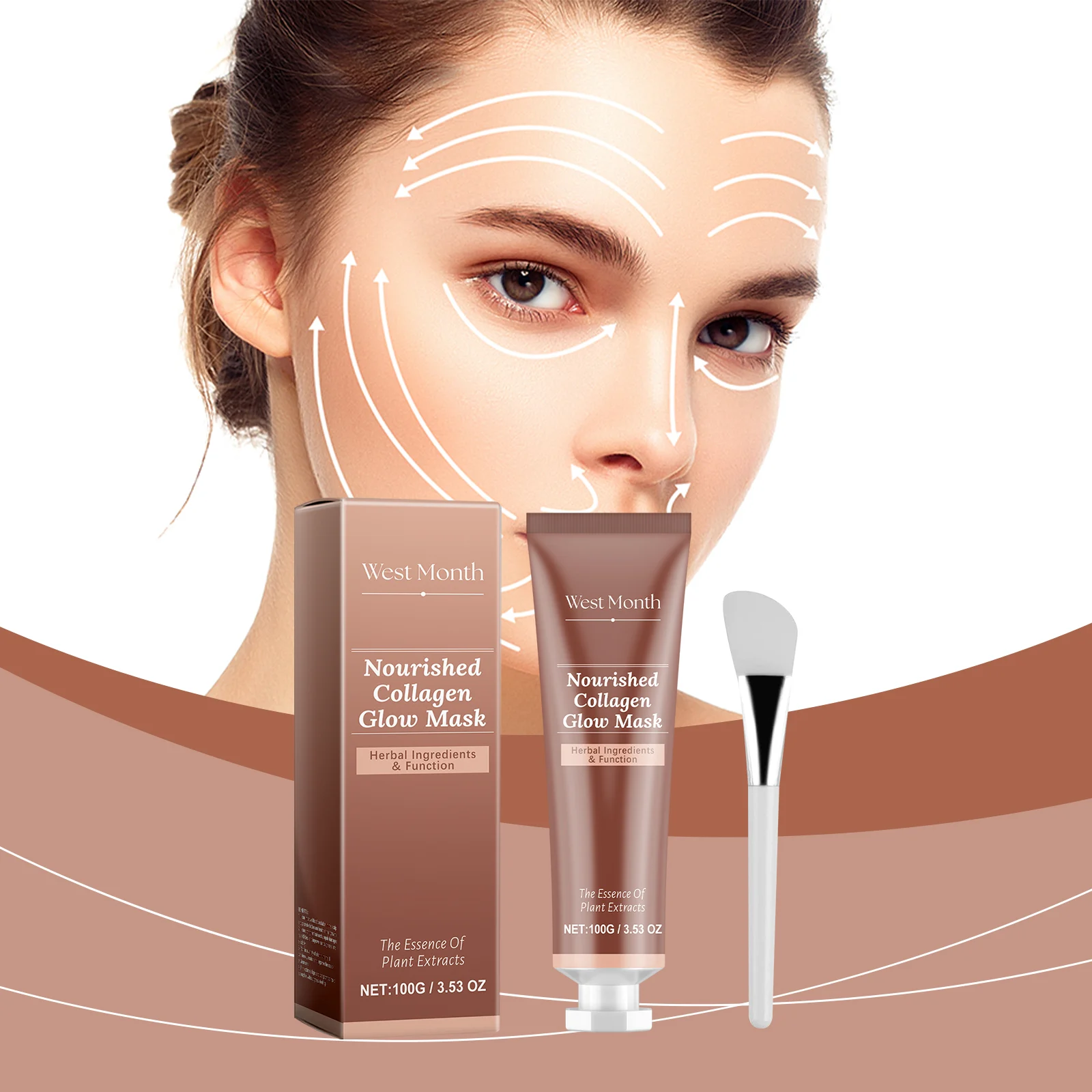 West Month Collagen Peel Off Mask - Moisturizing, Firming, Glow 2 collagen peel off mask wes swsy6ex8 desc 2