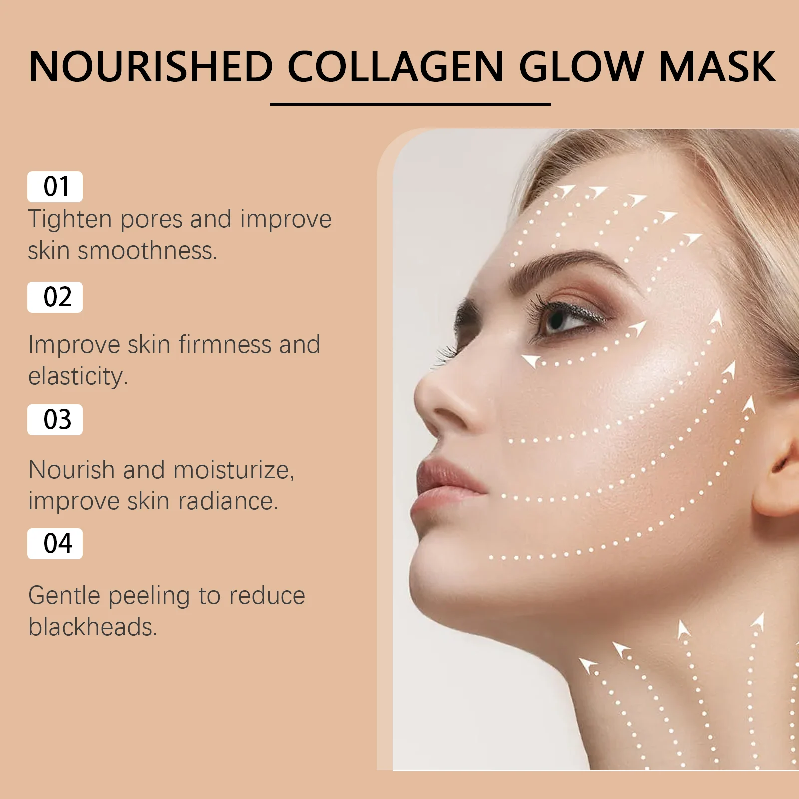 West Month Collagen Peel Off Mask - Moisturizing, Firming, Glow 5 collagen peel off mask wes swsy6ex8 desc 5