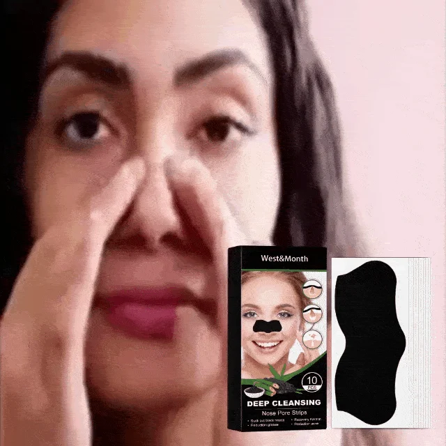 West Month Deep Cleansing Nose Pore Strips for Blackhead Removal 1 deep cleansing nose pore strips wes c3k8qqtp desc 1