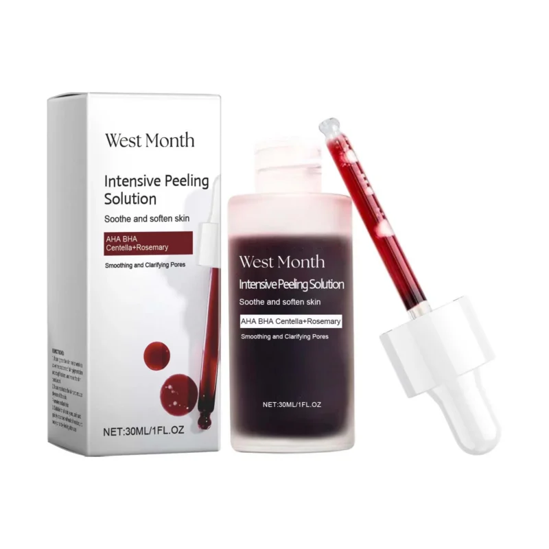 West Month Exfoliating Brightening Serum 30ml with Centella Asiatica and AHA BHA for gentle pore cleansing and radiance