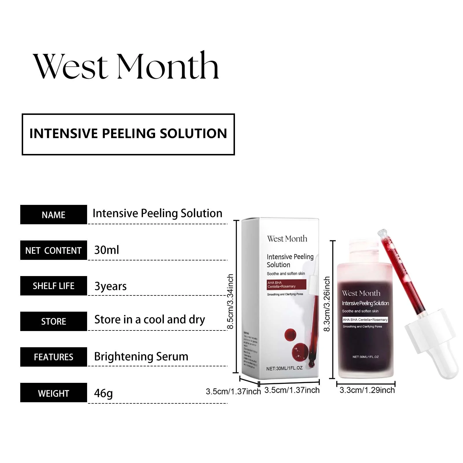 Exfoliating Brightening Serum 30ml for Dullness & Pores with Centella & AHA BHA 1 exfoliating brightening serum 30ml centella aha bha wes hv4dv4ta desc 1