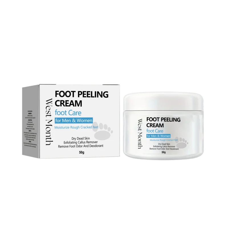 West Month Foot Peeling Cream 50g with Shea Butter & Aloe for Callus Removal and Cracked Heel Repair