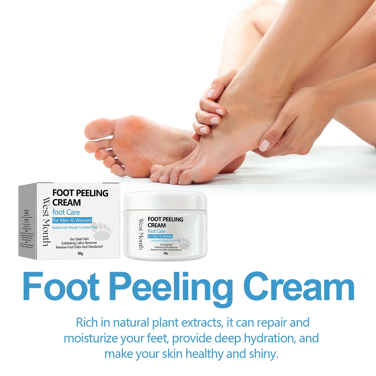 Foot Peeling Cream 50g - Repair, Moisturize & Remove Calluses for Soft Feet 4 foot peeling cream 50g repair moisturize callus remover wes m2p26we5 desc 4