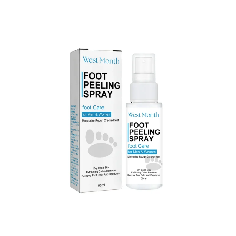West Month Foot Peeling Spray for Cracked Heels, Callus Removal, and Odor Elimination - 50ml Professional Foot Care