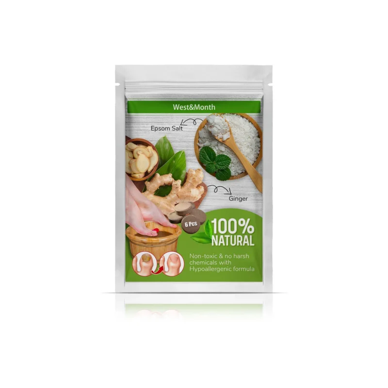 West Month Ginger Foot Soak Tablets for Toenail Fungus, Cracked Feet & Odor