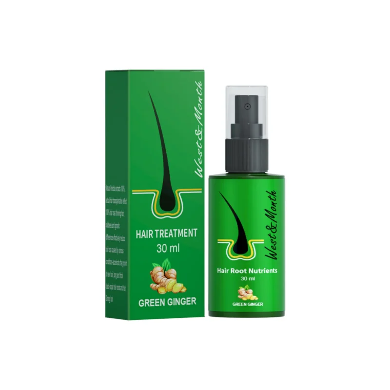 West Month Ginger Hair Treatment Spray in a 30ml bottle for scalp nourishment and hair growth support