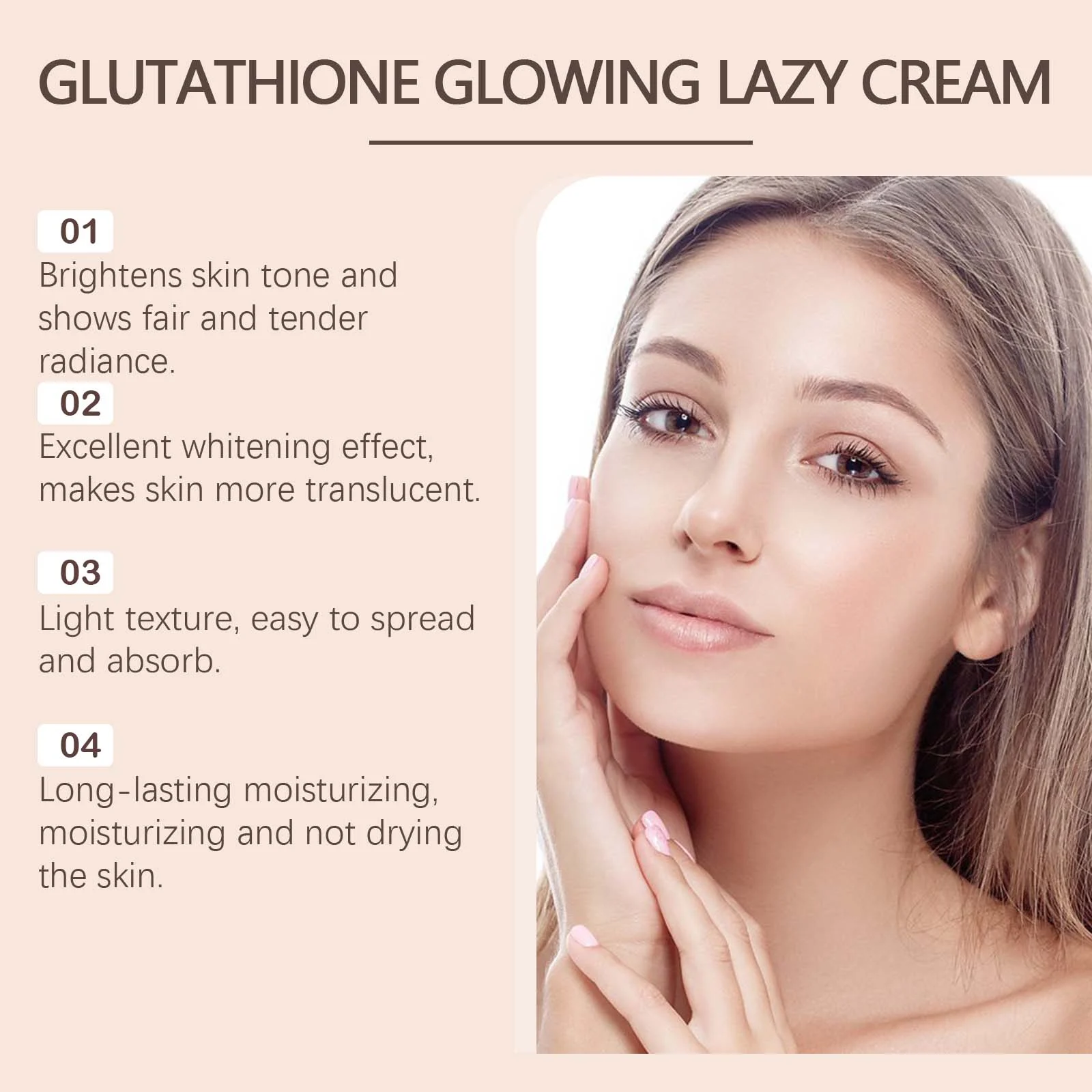 Tinted Moisturizer with Glutathione & Vitamin C, Lightweight Lazy Cream for Brightening & Hydration, 30g 5 glutathione vitamin c tinted moisturizer lazy cream 30g wes nmckpa3c desc 5