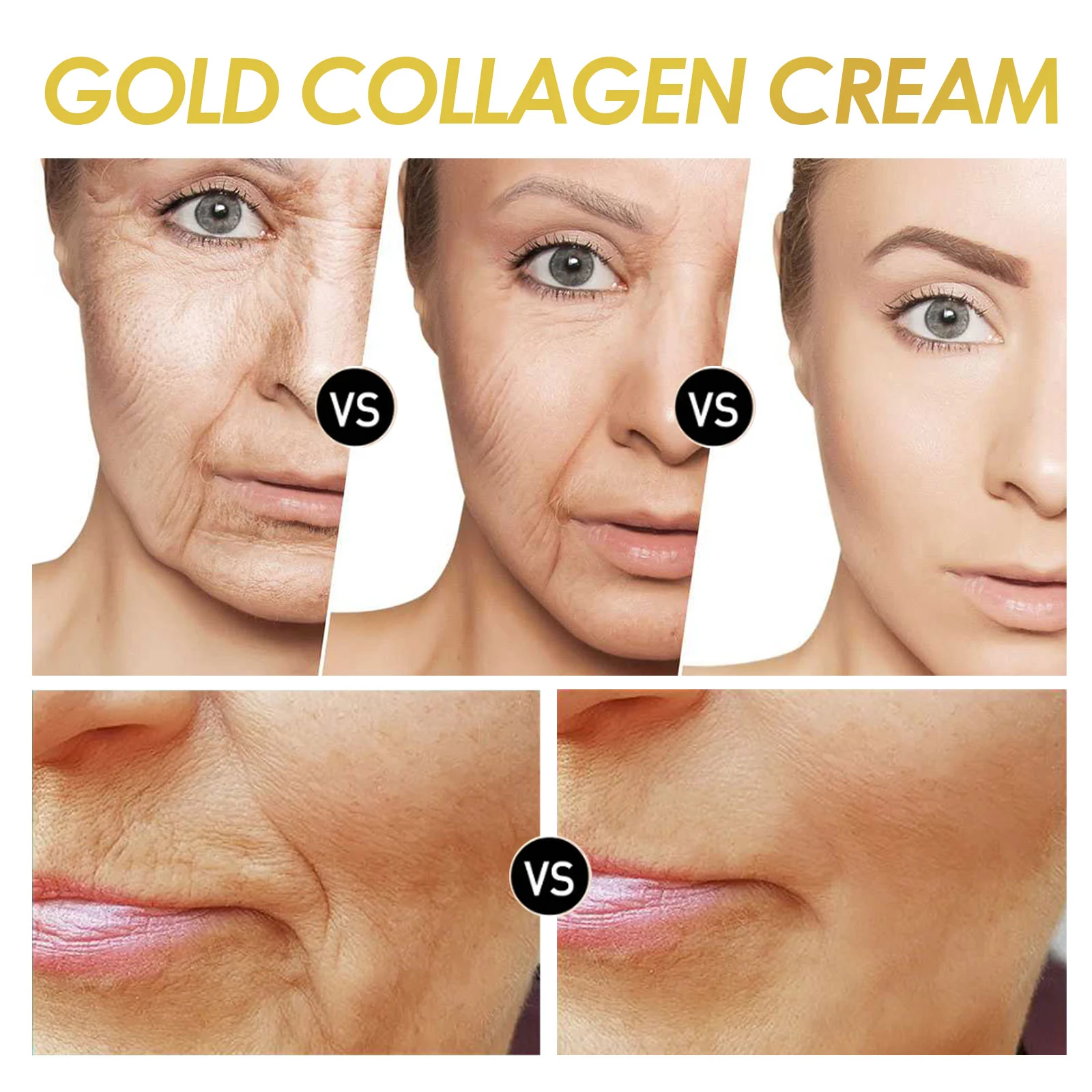 West Month Gold Collagen Cream Powerful Firming for Face & Eyes, Anti-Aging, Wrinkles 9 gold collagen firming cream wes jgmnrhbf desc 9