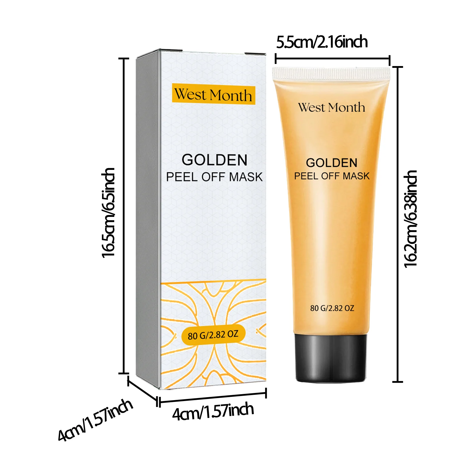 West Month Golden Peel Off Mask - Deep Cleansing, Pore Tightening, Wrinkle Improvement 1 golden peel off face mask wes 8xyperj4 desc 1