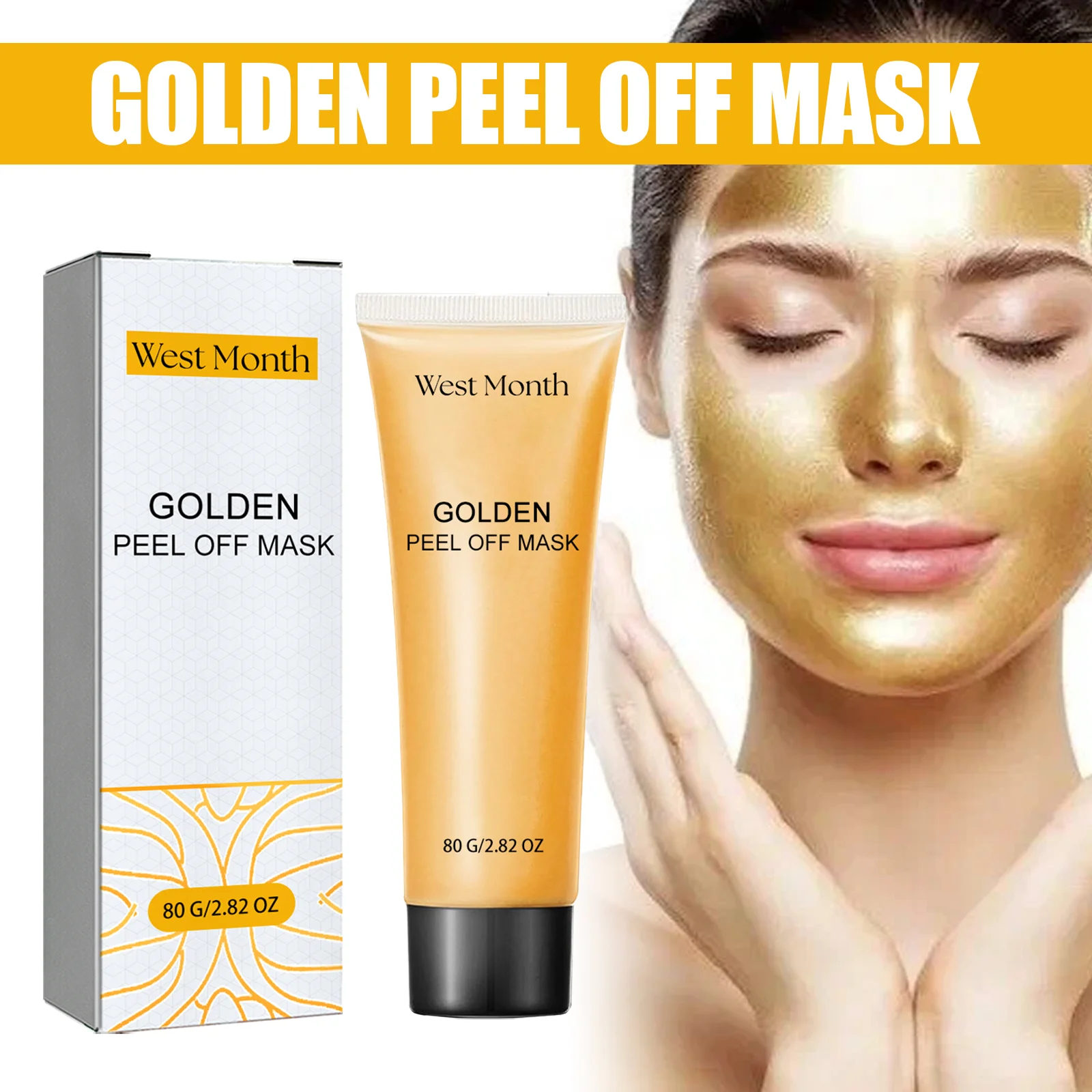 West Month Golden Peel Off Mask - Deep Cleansing, Pore Tightening, Wrinkle Improvement 2 golden peel off face mask wes 8xyperj4 desc 2