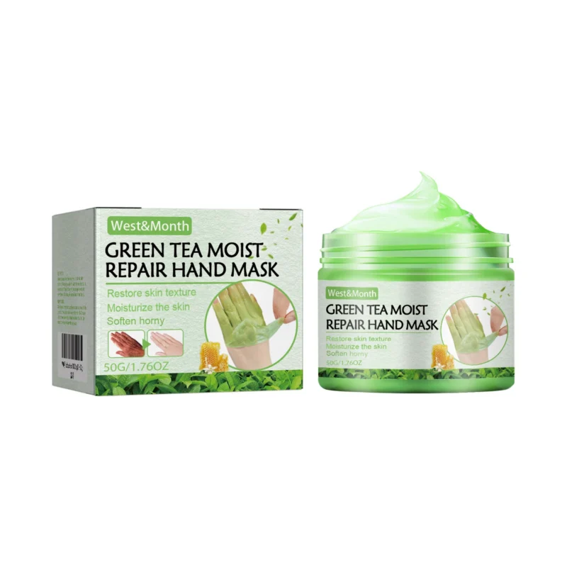 West Month Green Tea Moist Repair Hand Mask for Softening & Nourishing Skin