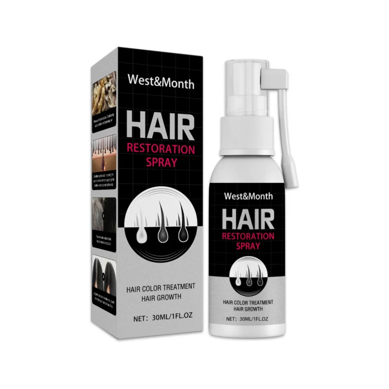West Month Hair Restoration Spray for Gray Hair - Black Hair Treatment & Growth