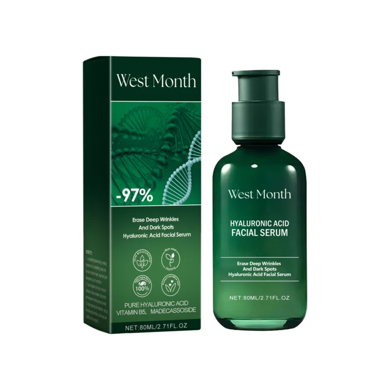 West Month Hyaluronic Acid Facial Serum 80ml for deep hydration and wrinkle reduction