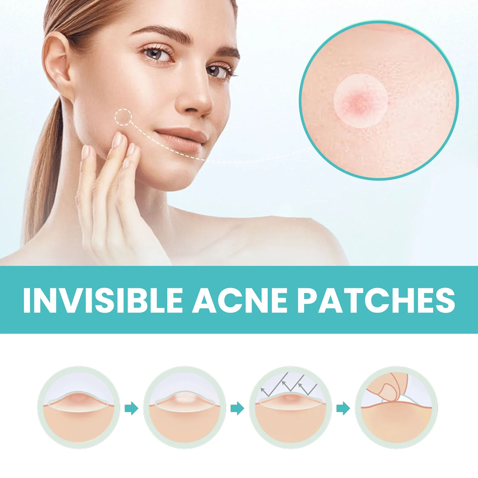 West Month Pimple Patches 300pcs Hydrocolloid Invisible Acne Healing 7 hydrocolloid acne pimple patches wes btfhejgn desc 7