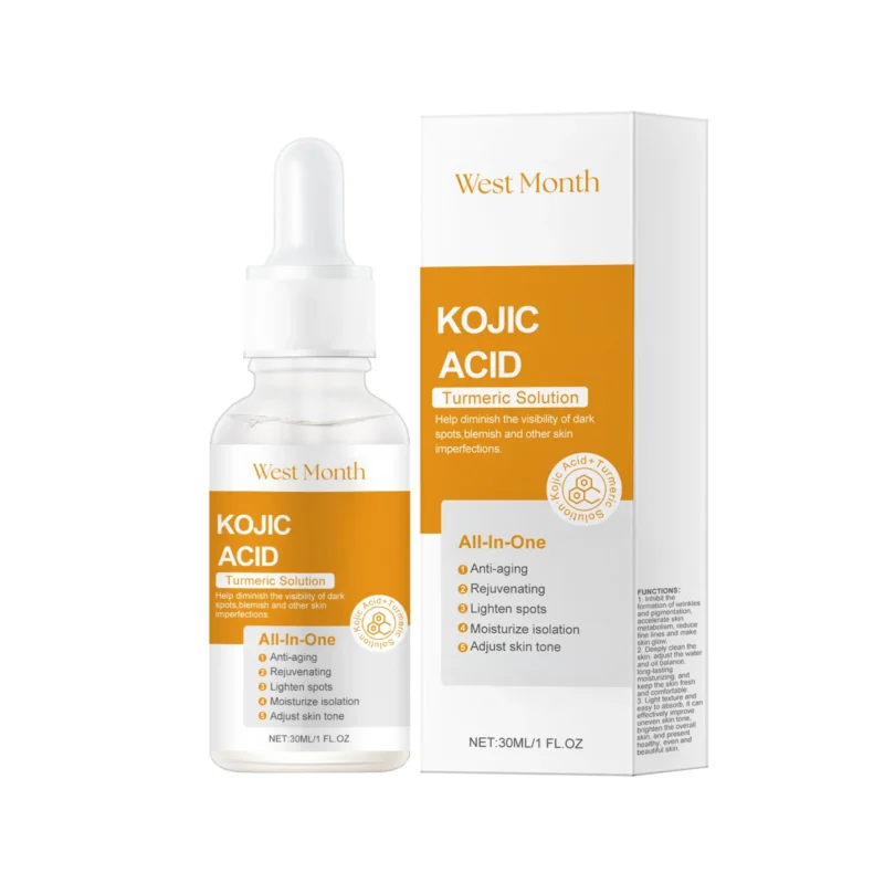 West Month Kojic Acid and Turmeric Anti-Aging Serum for reducing wrinkles and brightening skin tone