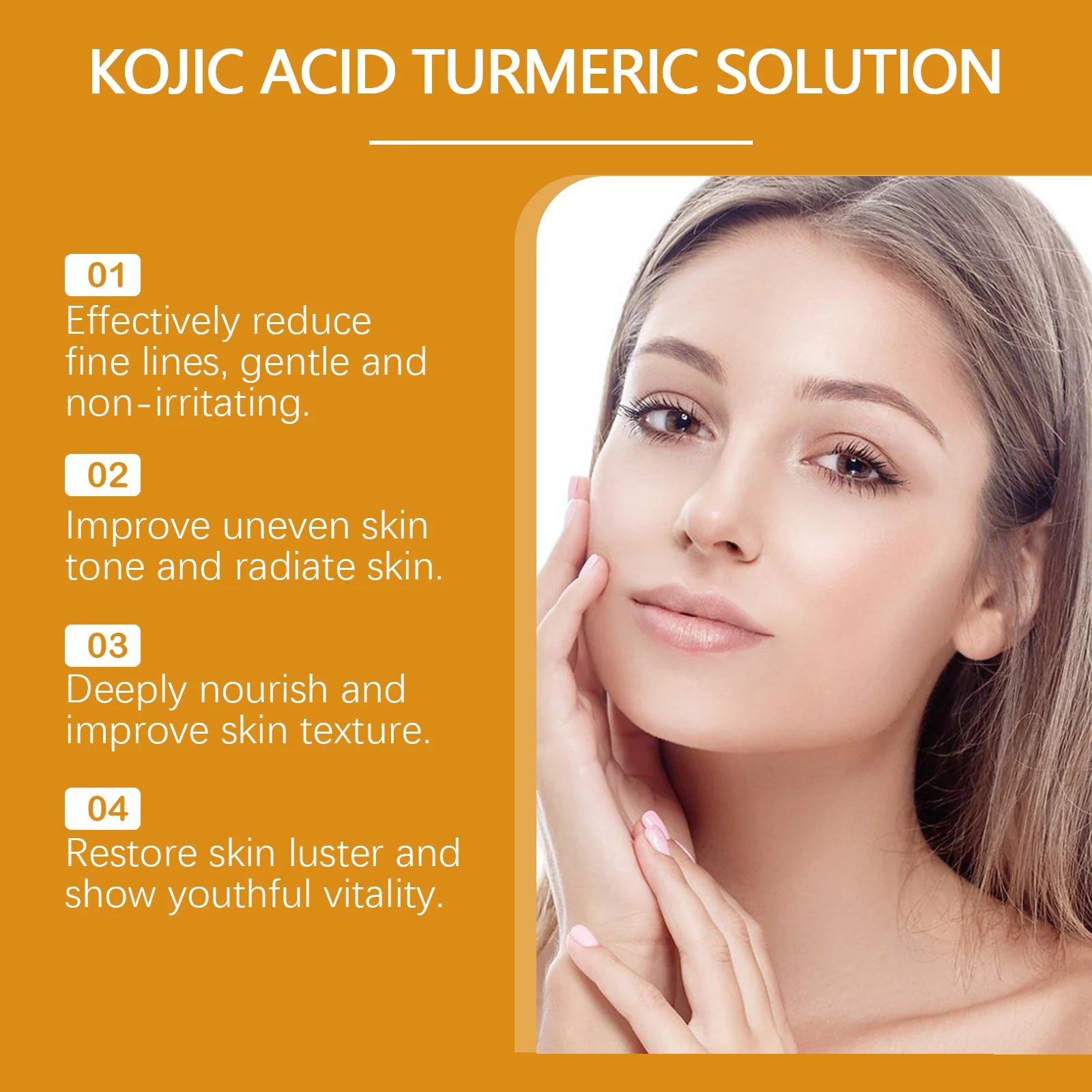 Kojic Acid Turmeric Serum Anti-Aging Face Serum for Brightening and Moisturizing 30ml 5 kojic acid turmeric serum anti aging brightening moisturizing 30ml wes 59v9m7p4 desc 5