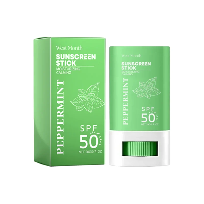 West Month Mint Sunscreen Stick SPF Moisturizing Calming Waterproof Non-Greasy