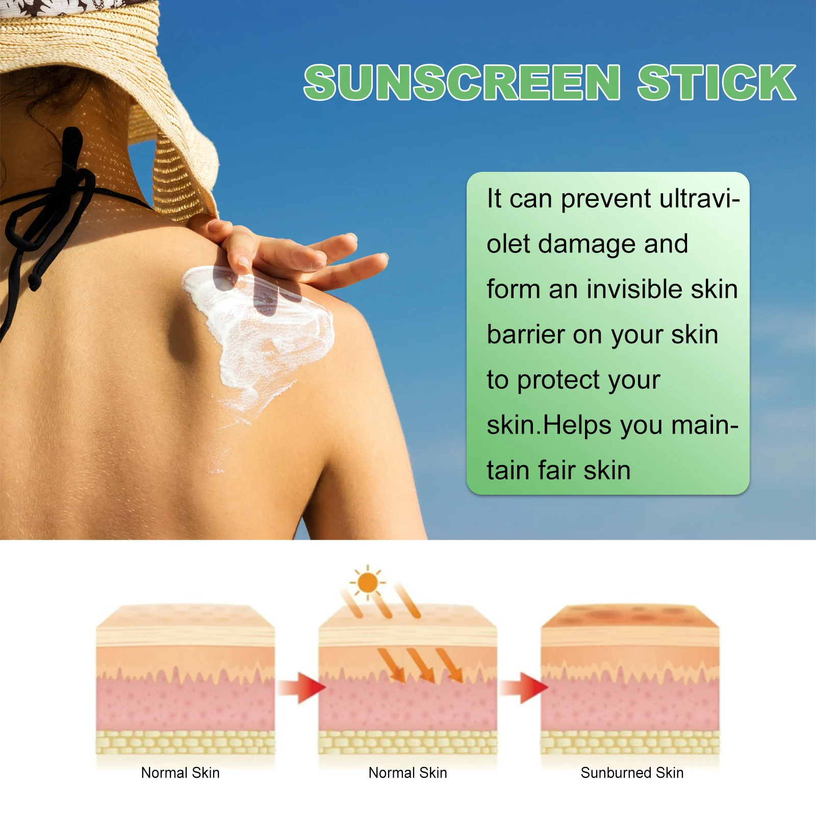 West Month Mint Sunscreen Stick SPF Moisturizing Calming Waterproof Non-Greasy 5 mint sunscreen stick wes tzb7z48z desc 5