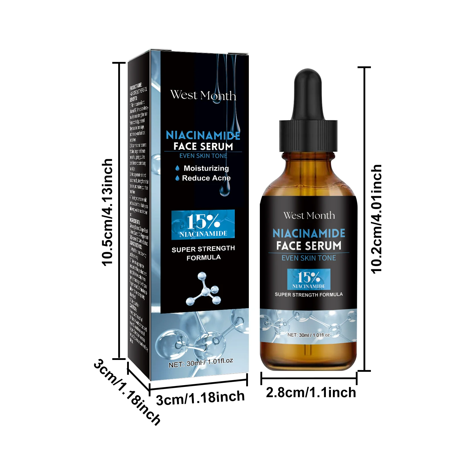 Niacinamide Face Serum 30ml for Skin Brightening, Moisturizing & Wrinkle Reduction 1 niacinamide face serum 30ml wes zesxgdym desc 1