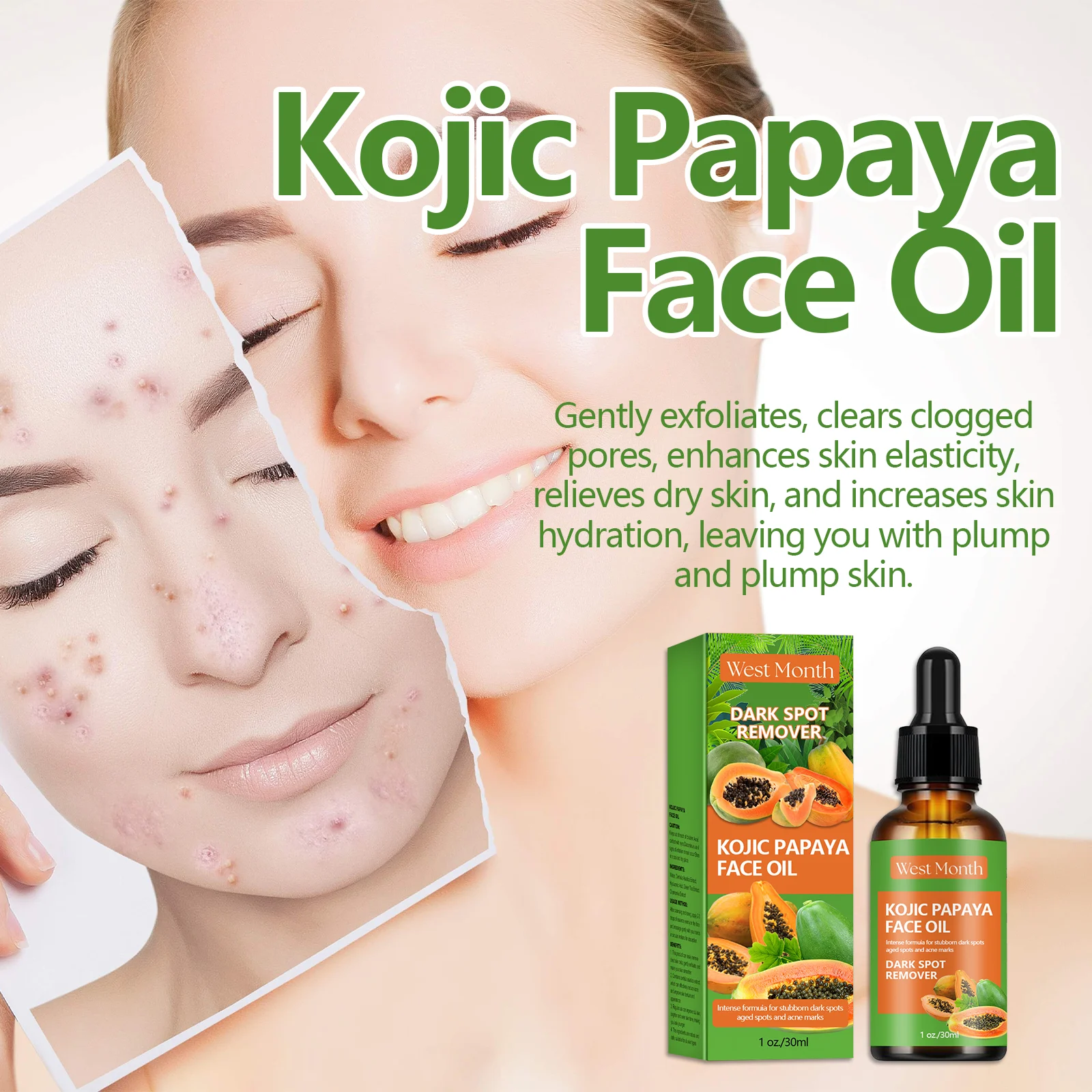 West Month Papaya Fruit Acid Face Essence Serum Dark Spot Remover Hydration Brightening 8 papaya fruit acid face essence wes 6d53cpv2 desc 8