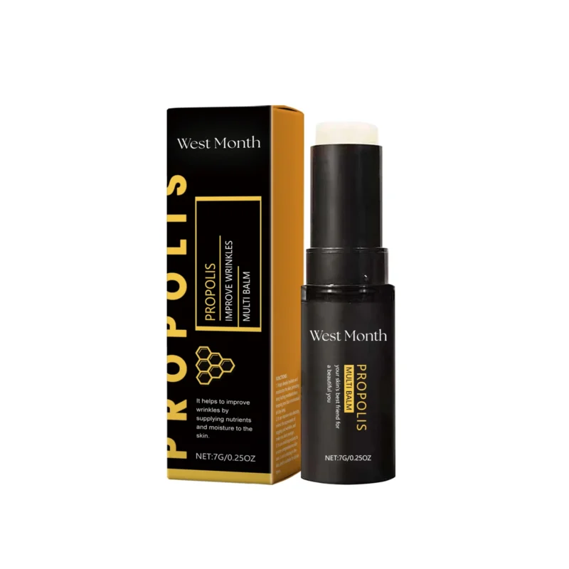 West Month Propolis Anti-Wrinkle Moisturizing Stick for deep hydration and wrinkle reduction in a portable 7g stick.