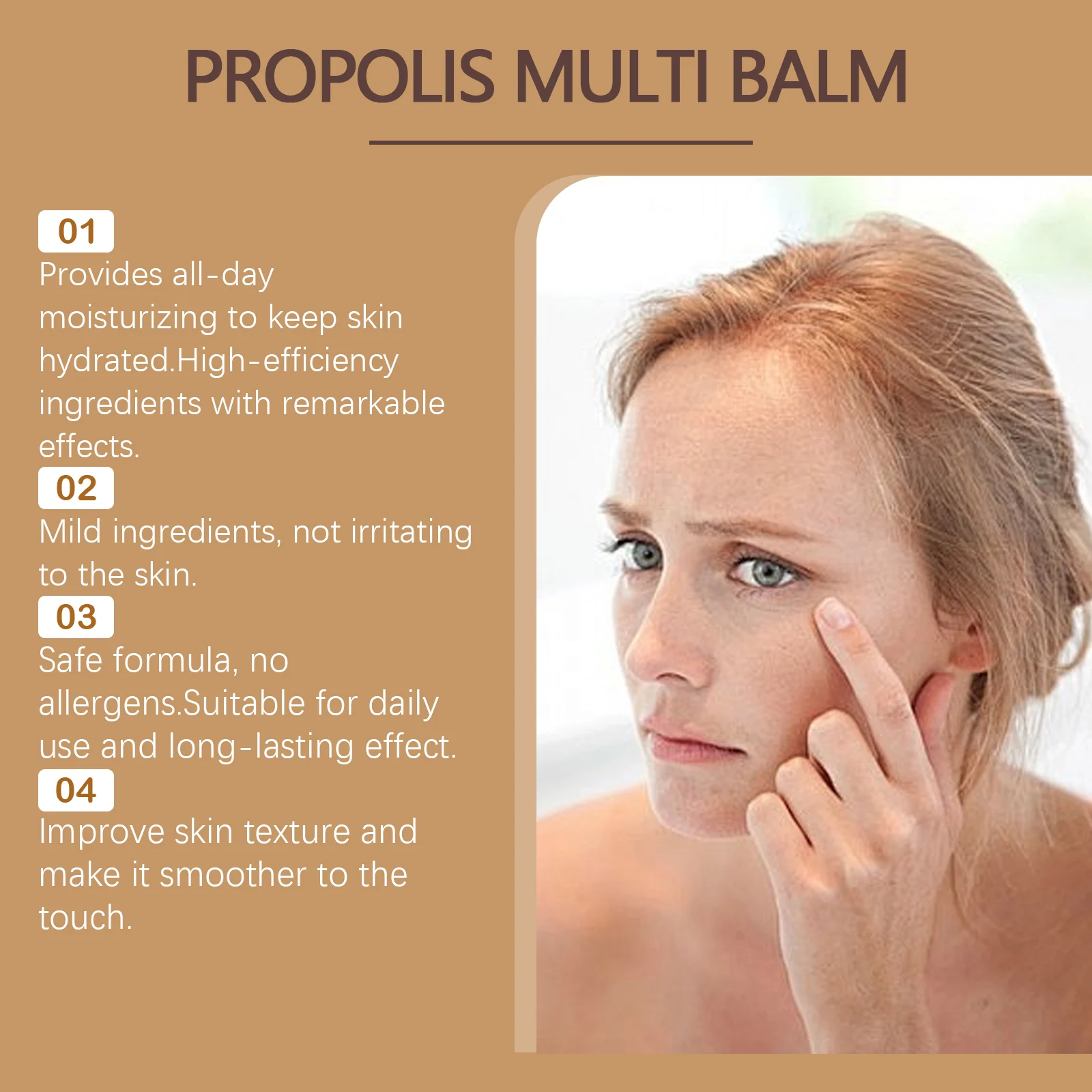 Propolis Anti-Wrinkle Moisturizing Stick 7g Tightening Hydration Multi-Balm for Face 5 propolis anti wrinkle moisturizing stick 7g wes y33bk57w desc 5
