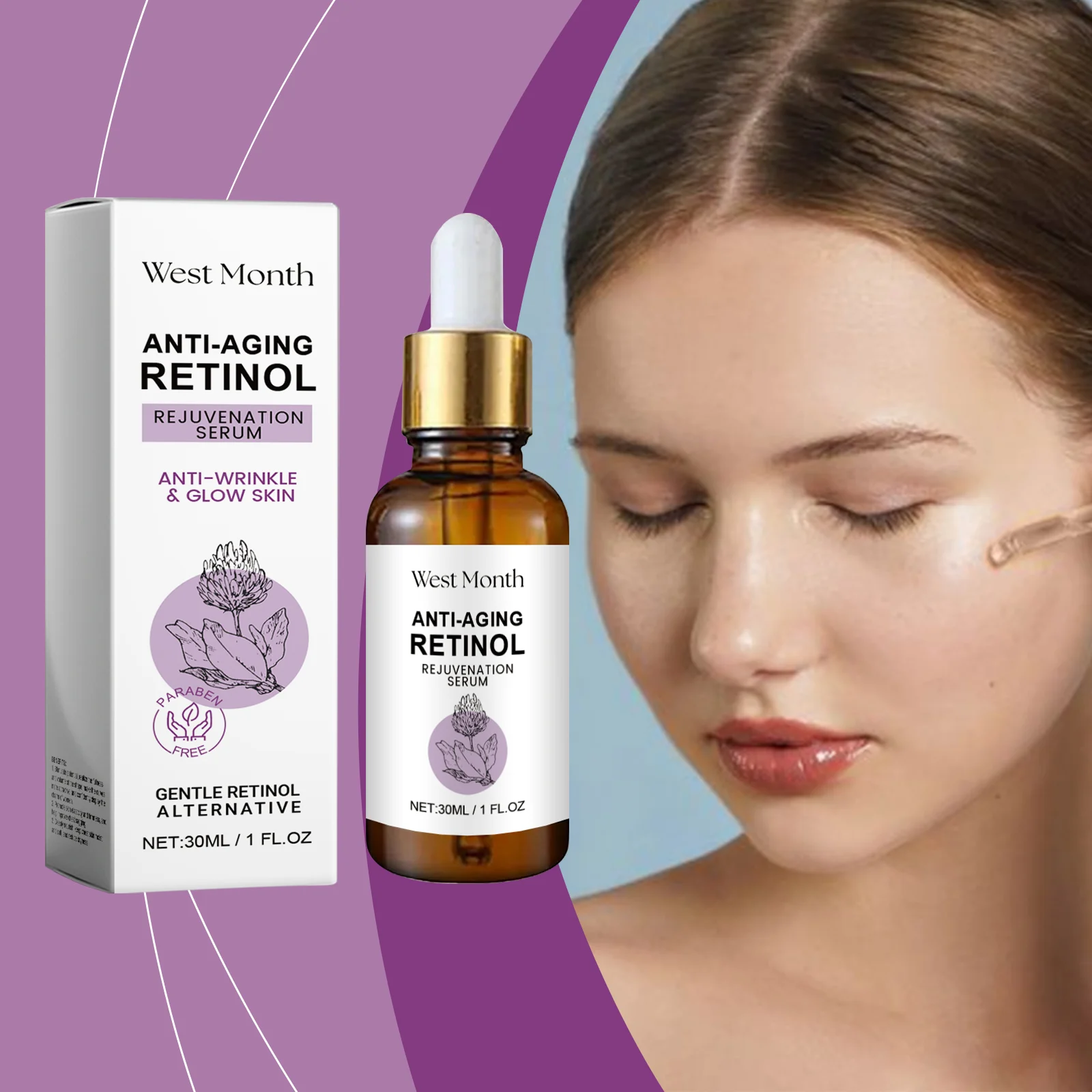 Retinol Eye Serum 30ml for Anti-Aging, Hydration & Firming 2 retinol eye serum 30ml anti aging firming wes zygf44bd desc 2