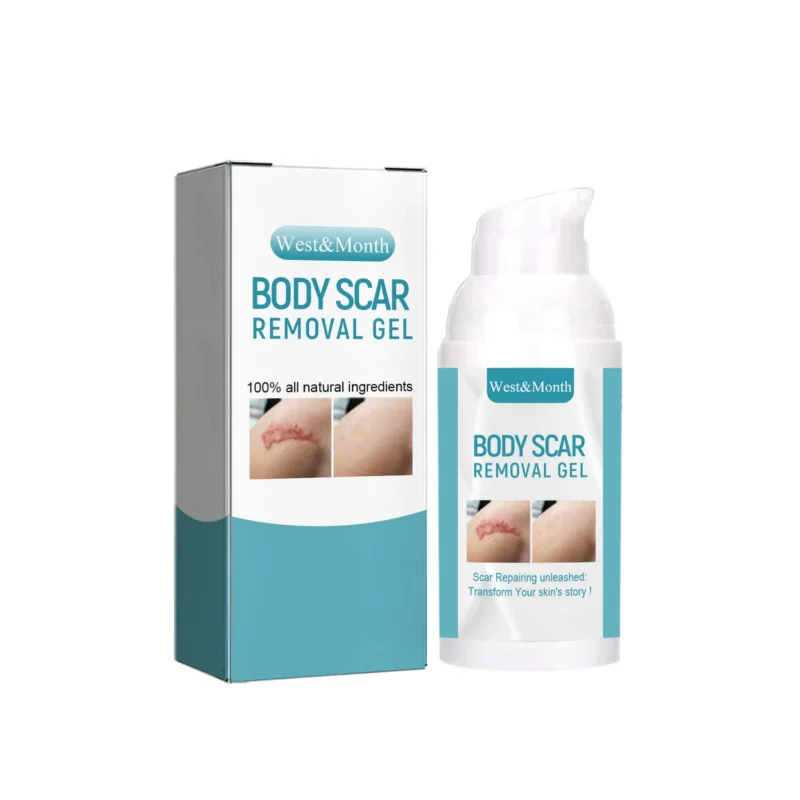 West Month Scar Removal Gel 30ml with Centella Asiatica and Retinol for repairing surgical, acne, and burn scars