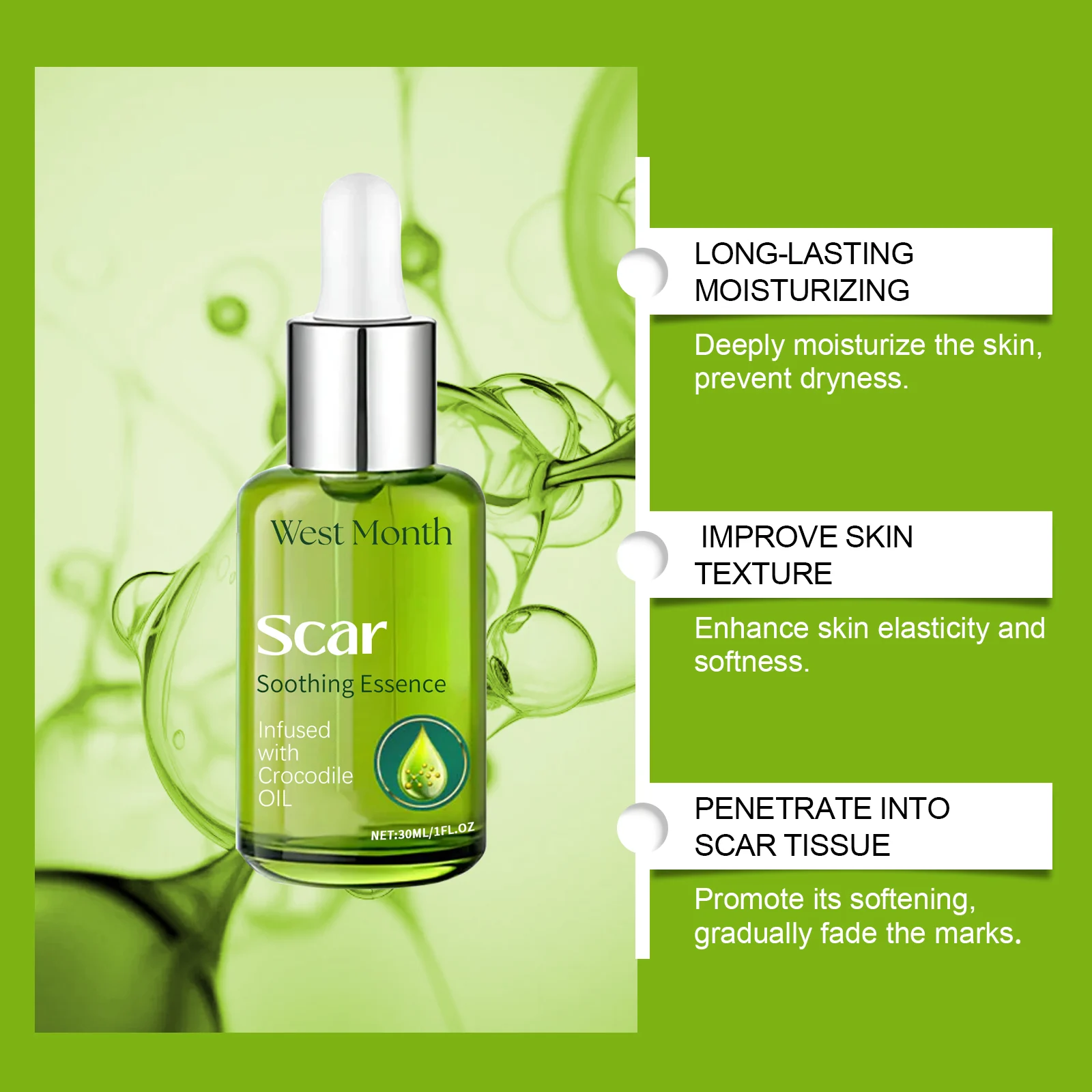 Scar Soothing Essence Repairs Skin, Reduces Stretch Marks & Wrinkles 30ml 8 scar soothing essence repair 30ml wes zcwkjy9k desc 8