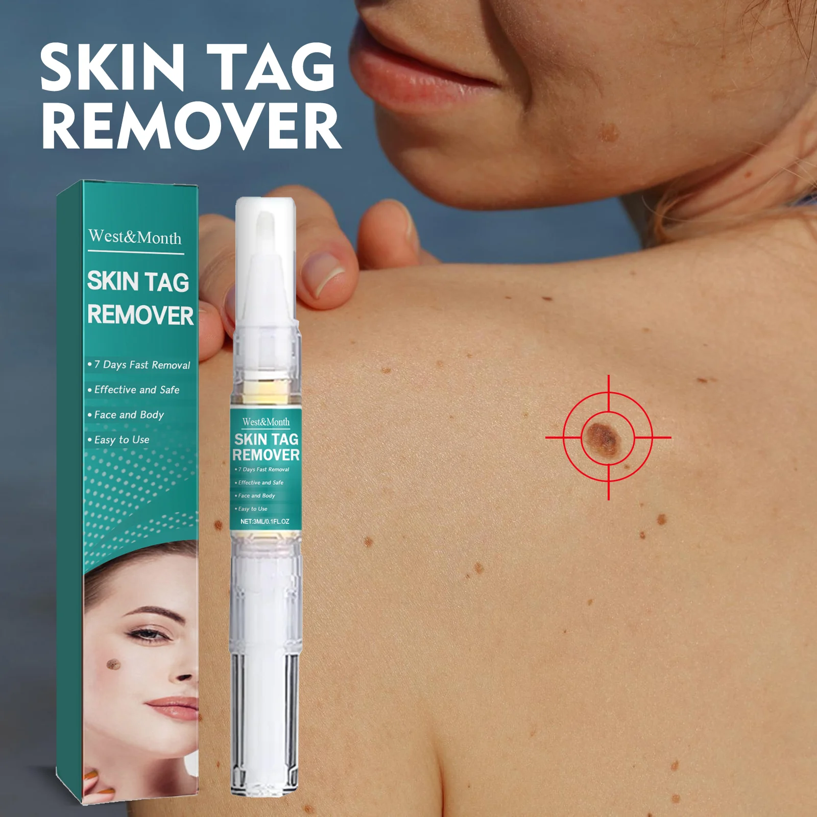 Skin Tag Remover Pen 7 Days Fast Removal Effective & Safe for Face Body Warts 3ml 2 skin tag remover pen 3ml wes 8djgwb5r desc 2