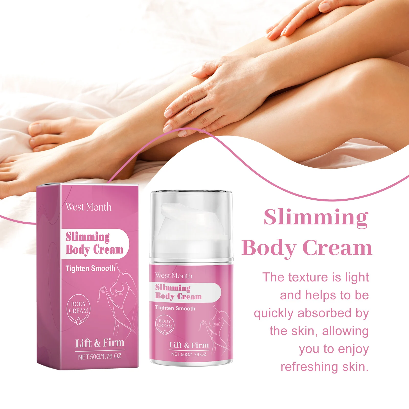 West Month Slimming Body Cream Tighten Skin Lift & Firm Moisturizing Massage Cream 7 slimming body cream wes 6udyvpb8 desc 7