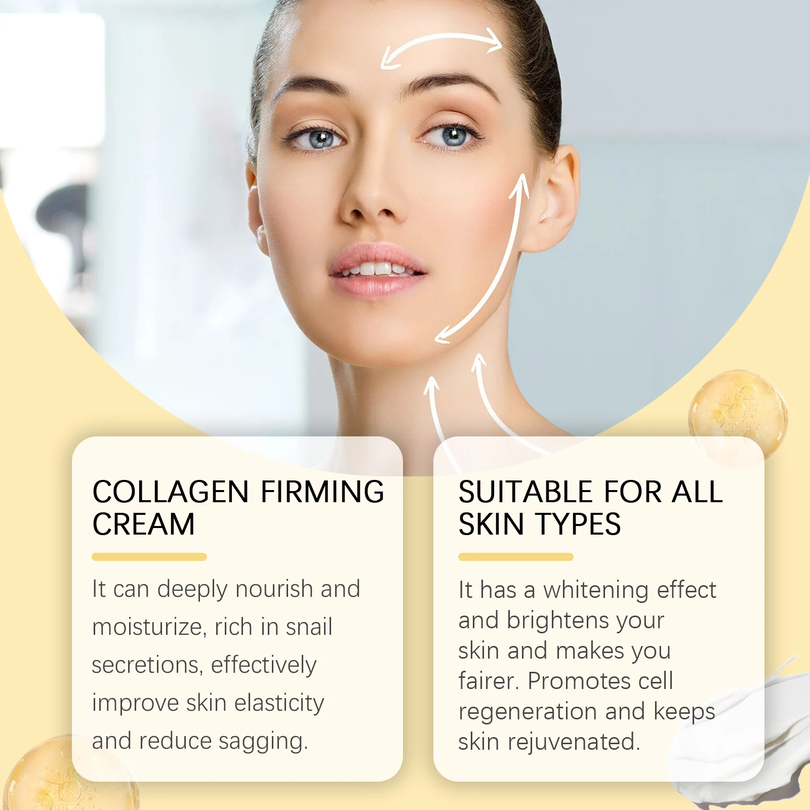 West Month Snail Collagen Firming Cream for Wrinkles, Moisturizing & Brightening 7 snail collagen firming cream wes eck9y3rq desc 7
