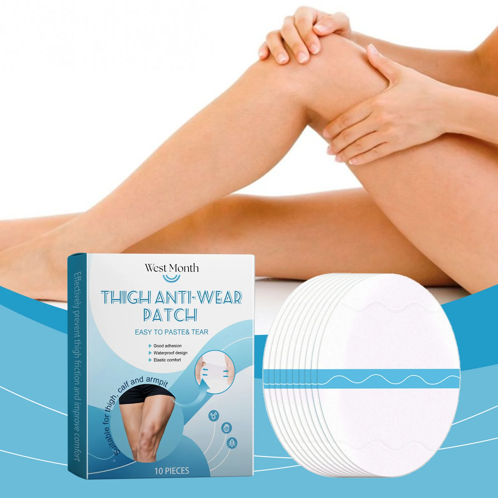 Thigh Anti-Chafing Patch Invisible Breathable Elastic Friction Protection 2 thigh anti chafing patch invisible breathable elastic wes r8w6rgk2 desc 2