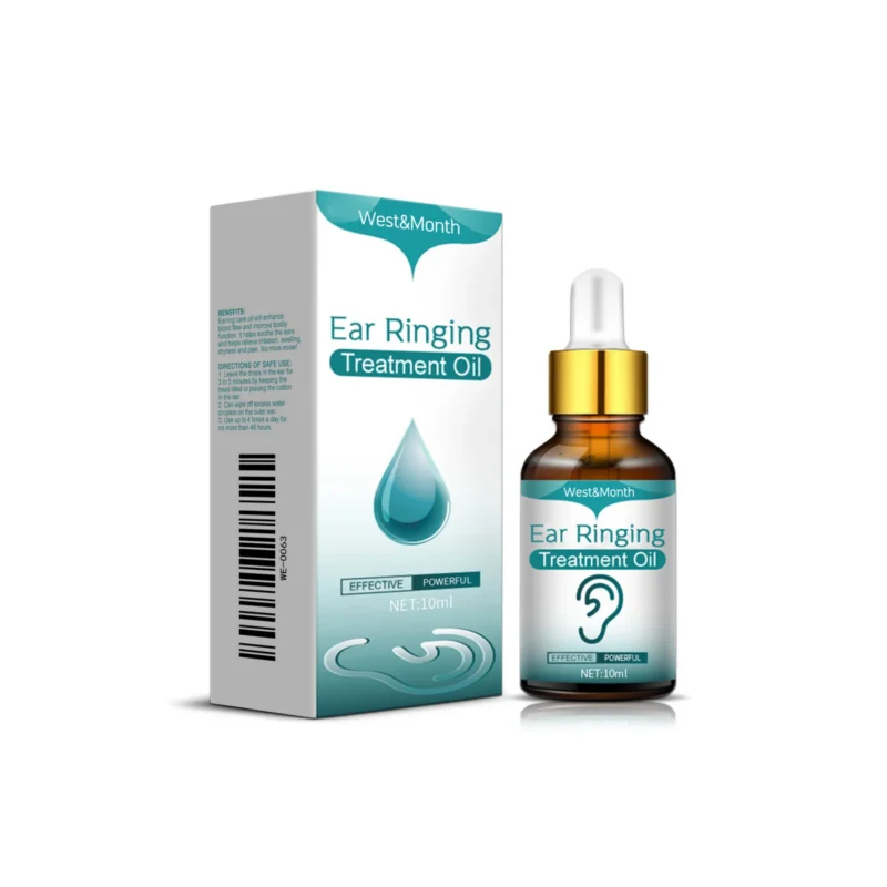 West Month Tinnitus Ear Drops for Ringing, Itchy Ears, Pain Relief, and Ear Cleaning