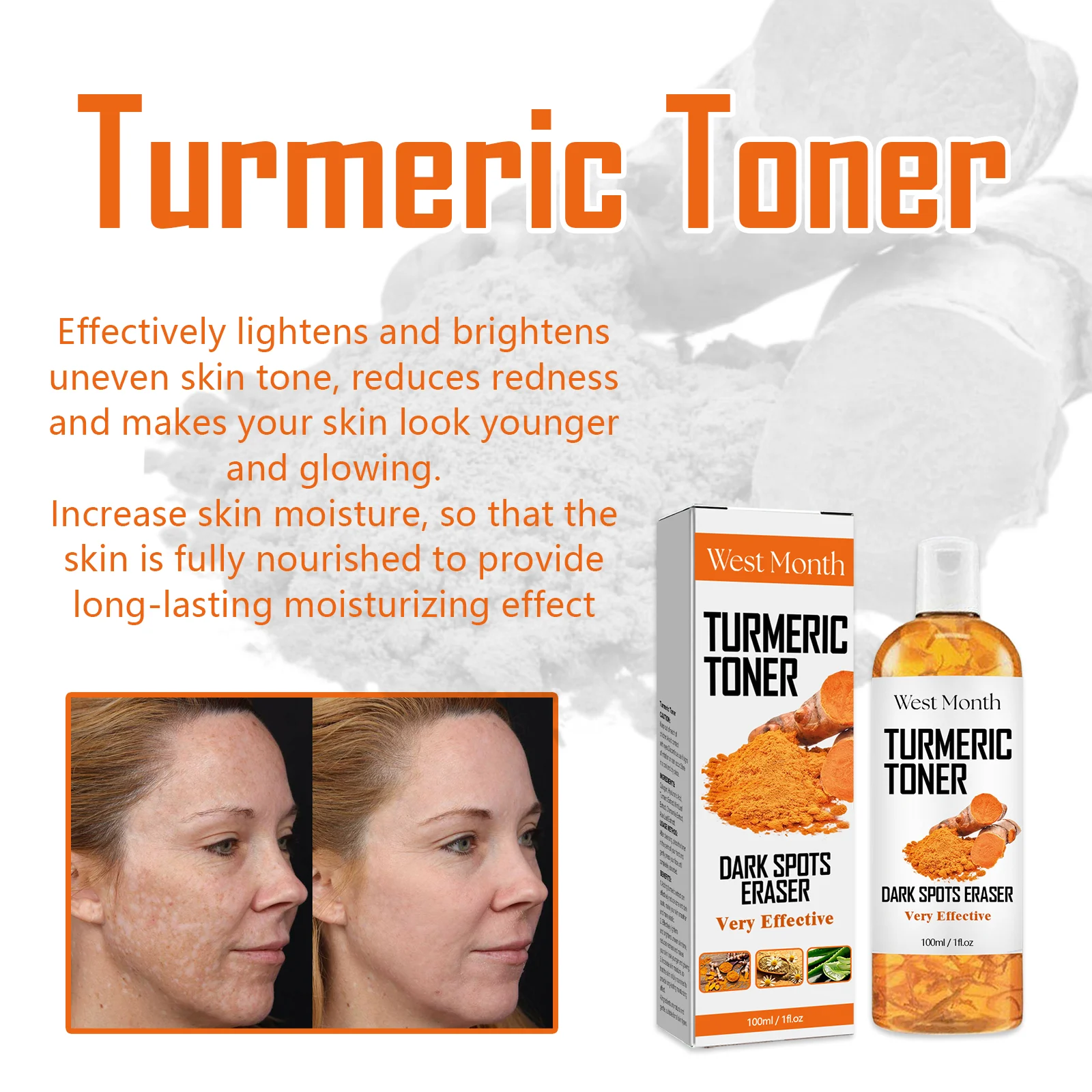 West Month Turmeric Toner for Dark Spots, Hydrating Facial Toner for Glowing Skin 5 turmeric dark spot toner wes j5jfmp5v desc 5