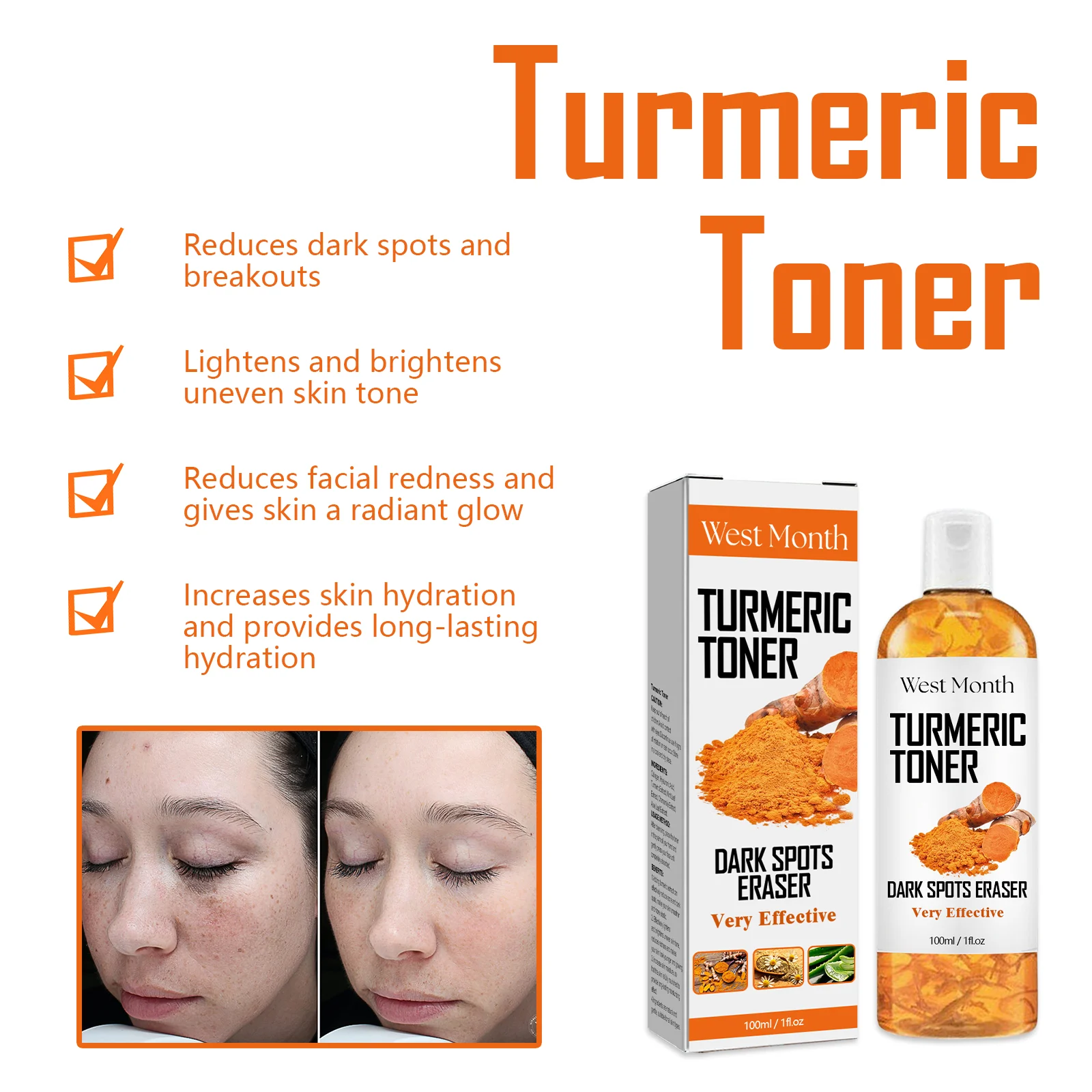 West Month Turmeric Toner for Dark Spots, Hydrating Facial Toner for Glowing Skin 9 turmeric dark spot toner wes j5jfmp5v desc 9
