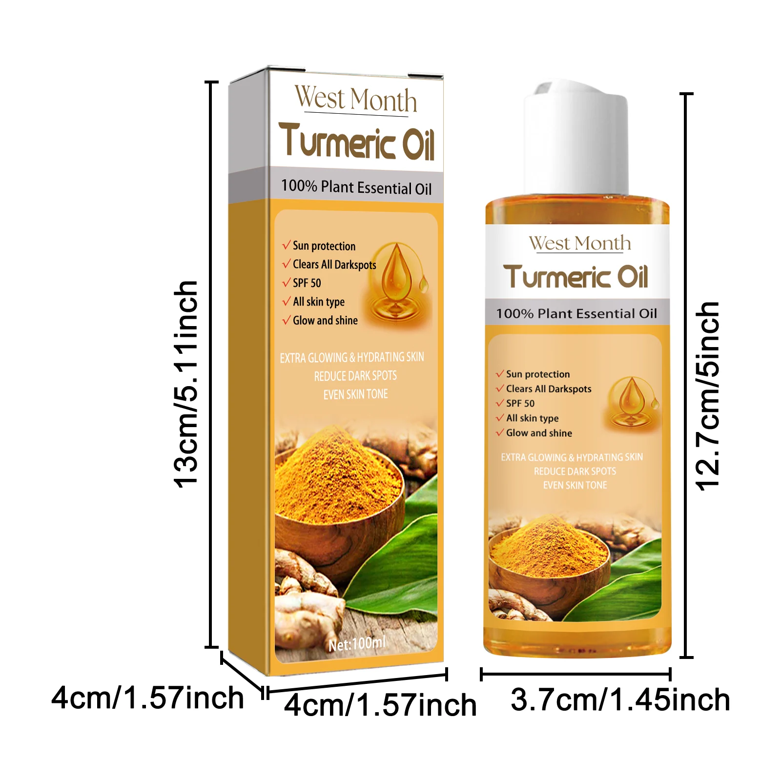 West Month Turmeric Oil for Face Brightening Dark Spot Reduction Hydrating Glow 1 turmeric face oil wes 48qvxh6k desc 1