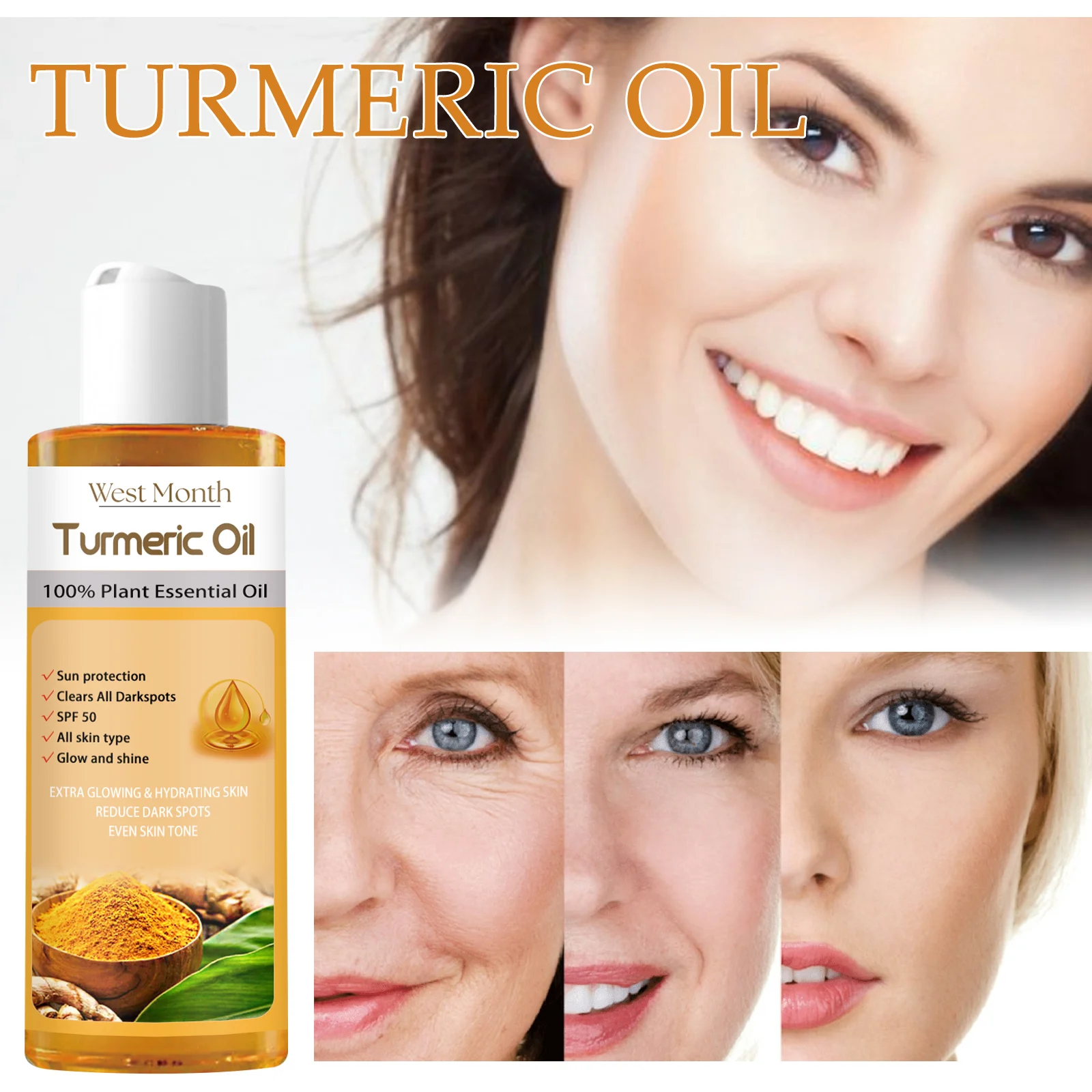 West Month Turmeric Oil for Face Brightening Dark Spot Reduction Hydrating Glow 6 turmeric face oil wes 48qvxh6k desc 6