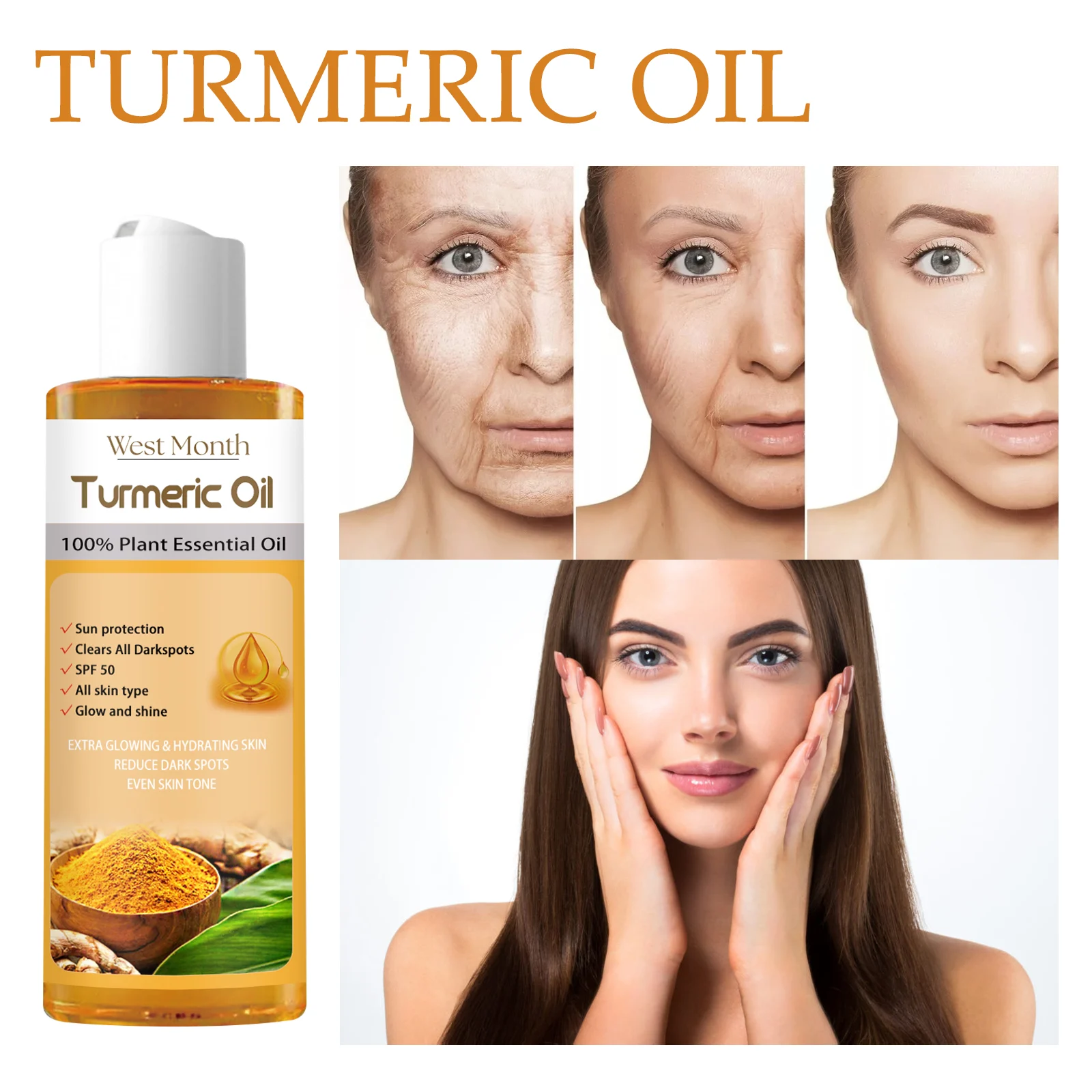 West Month Turmeric Oil for Face Brightening Dark Spot Reduction Hydrating Glow 7 turmeric face oil wes 48qvxh6k desc 7