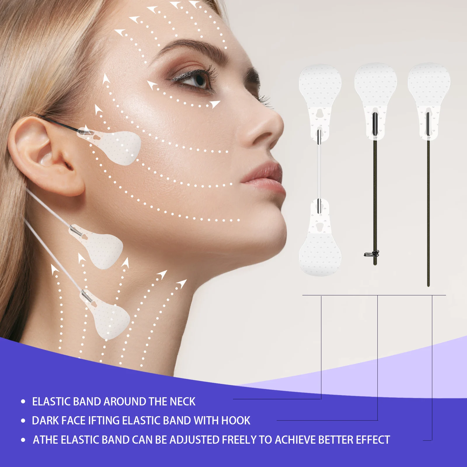 V-Shaped Face Lifting Patches Facial Firming Anti-Aging Slimming Tape 5 v shaped face lifting patches facial firming slimming tape wes j4gyg3mn desc 5