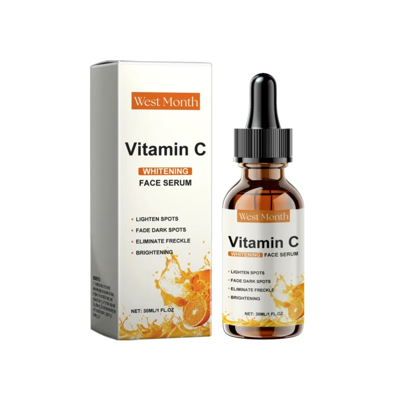 West Month Vitamin C Face Serum with Hyaluronic Acid for Hydration, Brightening, and Reducing Fine Lines