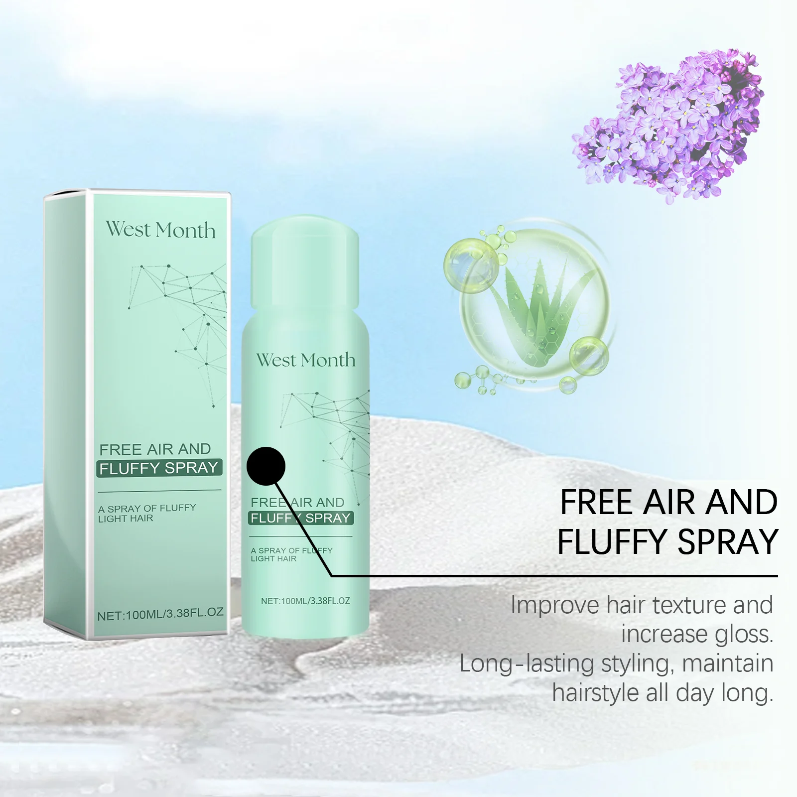 Volumizing Hair Spray 100ml for Airy, Fluffy, Non-Greasy Hair 6 volumizing hair spray 100ml wes the6vjq7 desc 6